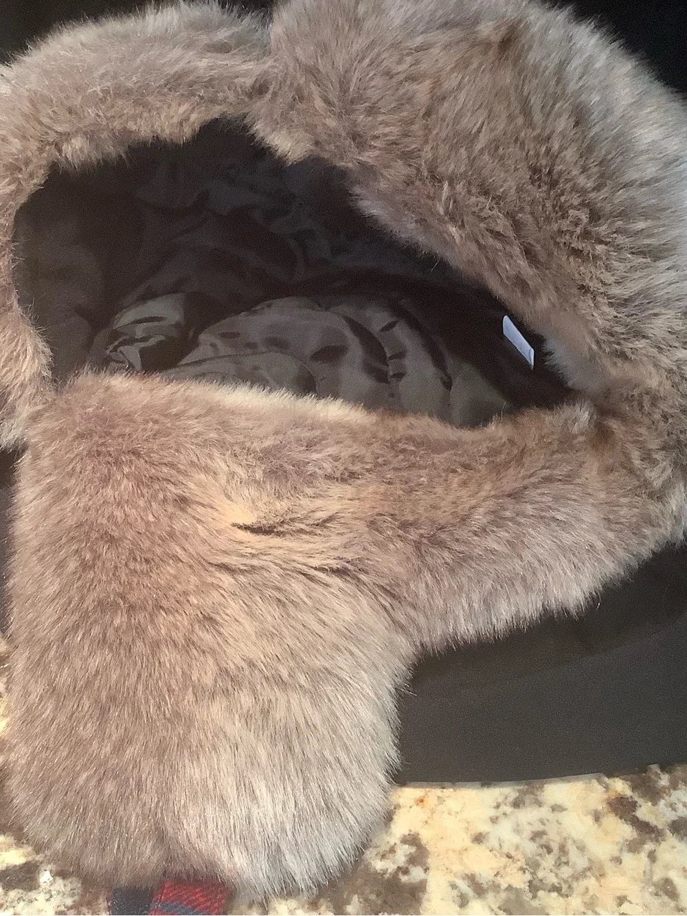 Women’s Red & Navy Plaid Faux-Fur Trapper Hat